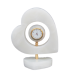 Onyx Heart Table Clock