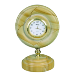 Onyx Round Pedestal Clock