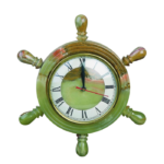 Onyx Ship Wheel Clock