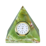 Onyx Pyramid Table Clock